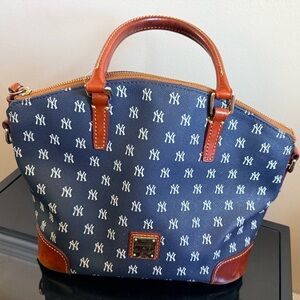 Dooney & Bourke NY Yankees Satchel Crossbody Bag – Blue & Brown
